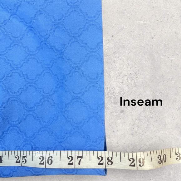 Lilly Pulitzer Blue Jacquard Quatrefoil Ankle Pants Size 14 Slim Stretch NWOT - Picture 6 of 7